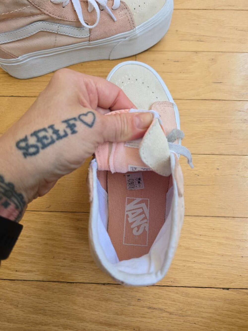 Vans | SK8-Hi Tapered Stackform peach colorblock sneakers | WMS 6 - Picture 7 of 11